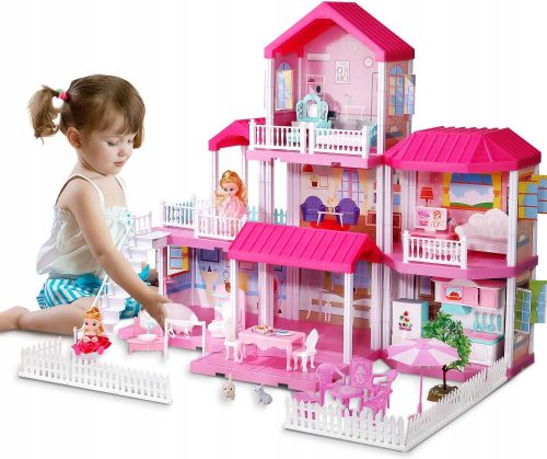  Kinderini Puppenhaus 3in1 Puppenhaus 71 cm