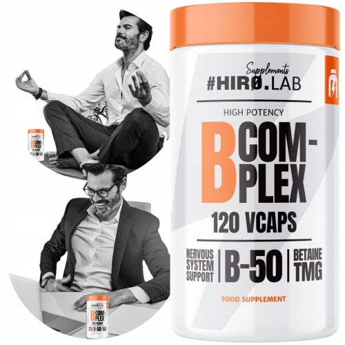 Hiro.Lab Vitamin B-Complex B-50 - Unterstützt Energie & Nervensystem, 120 Vegane Kapseln