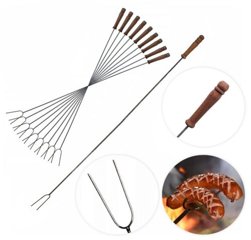  Gabeln für einen Feuergrill-Sticks 125 cm 10 Stück für einen Feuerwurstgrill