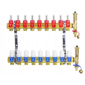  DIAMOND-Bodenverteiler, 9 Kreise, automatische Entlüftung.