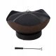  Gartenkamin Grill Lagerfeuer Stahl 86cm Abdeckung