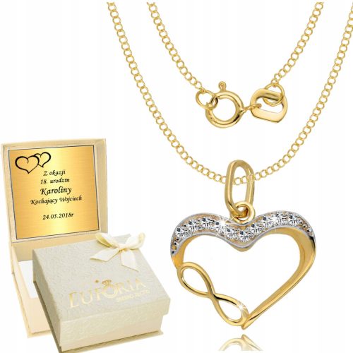  Goldkette mit Herz 585 Geschenkgravur