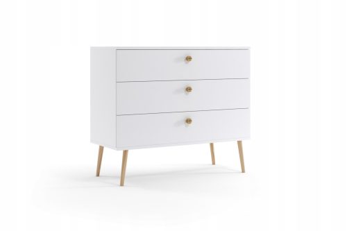  StiloMeble BOHO Kommode 100 x 42 x 85 cm mattweiß