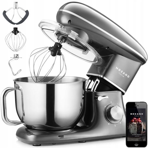  Mozano Kitchen Machine 2300 W Silber/Grau Küchenmaschine