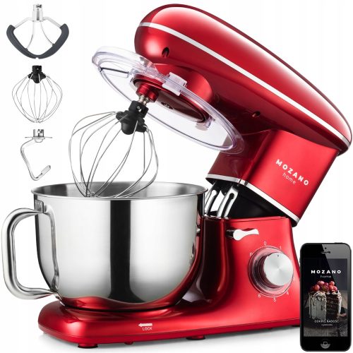  Mozano Kitchen Machine 2300 W rote Küchenmaschine