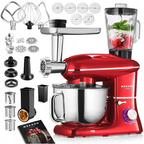  Mozano Kitchen Assistant 2300 W rote Küchenmaschine