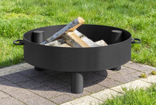  Kamin mit runden Beinen, Zylinder innen