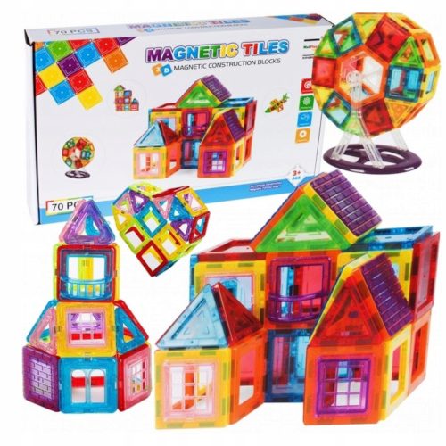  MalPlay 3D Magnetic Tiles Magnetblöcke 70 Stk.