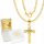  Euforia-Kette mit Kreuz, vergoldet