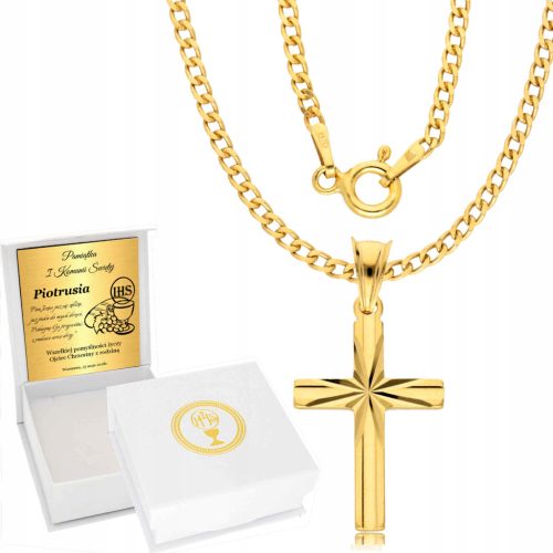  Euforia-Kette mit Kreuz, vergoldet