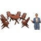 Ein Satz Garten- und Terrassenmöbel Dyduch Gartenmöbel-Set Holz Frühlingsbraun 1 Stk.