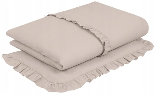  KINDERBETTWÄSCHE 2-TEILIG MIT RIFFEL, BAUMWOLLE 120x90
