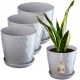  Blumentopf Kadax, 16 cm x 16 x 15 cm, Durchmesser 16 cm, Kunststoff in den Farben Grau und Silber