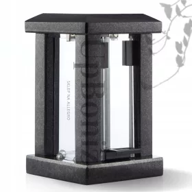    Schwarze Granitlaterne, SCHWEDISCHE Kerze, Marmorlaterne, preisgekrönte schwere Laterne