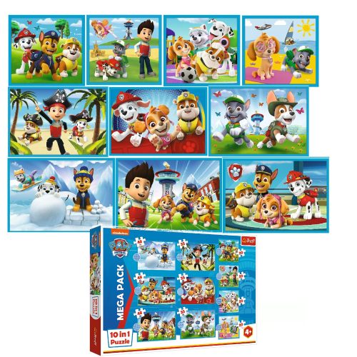  Trefl Puzzle 10in1 329 Teile Zuverlässiges Paw Patrol Team 96001