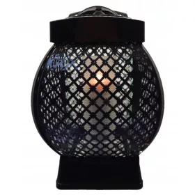  große schwarze Glamourkerze, quadratischer Stern, 31 cm