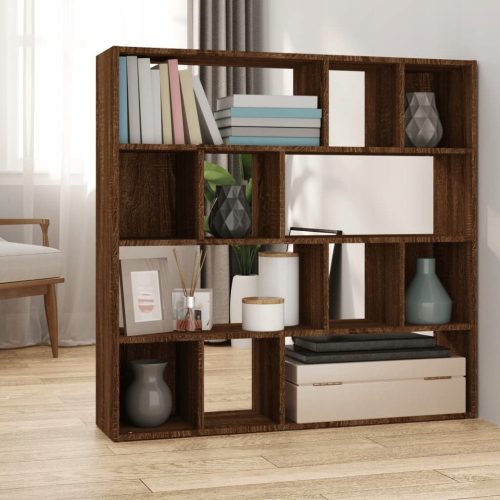 Paravent VidaXL Bücherregal braune Eiche 105x24x102 cm