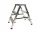 Drabest Leiter 2,61 m Aluminium bis 125 kg