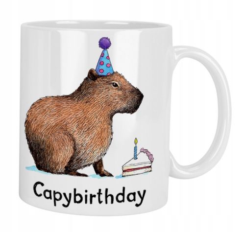 Coole, lustige Gadgets BECHER MIT CAPYBIRTHDAY-AUFDRUCK