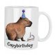 Coole, lustige Gadgets BECHER MIT CAPYBIRTHDAY-AUFDRUCK