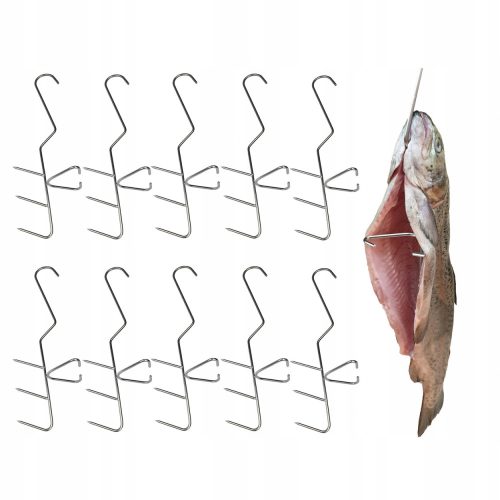 Räucherhaken - Dreifach-Räucherhaken zum Räuchern von Fisch Grillpal 25 mm 24 cm