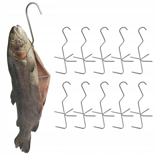 Räucherhaken - Doppelter Räucherhaken zum Räuchern von Fisch Grillpal 25 mm 20,5 cm