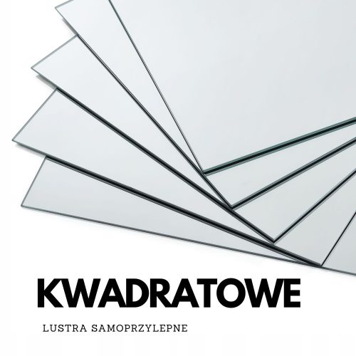  Quadratischer Spiegel, dekorativ, selbstklebend, 4 Stück