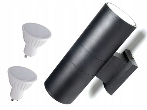 Gartenwandlampen, außen LED-Wandleuchte, doppelseitig, oben und unten, rund