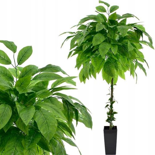 Künstliche Blumen und Früchte KÜNSTLICHER BAUM MANGOBLÄTTER BAUMDEKO 150CM