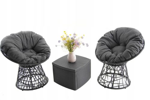 Ein Satz Garten- und Terrassenmöbel Corciano Gartenmöbel-Set aus Metall, 5-teilig.