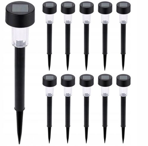 SuperLED-Solarlampe, schwarz, 29,5 cm, 10 Stk.