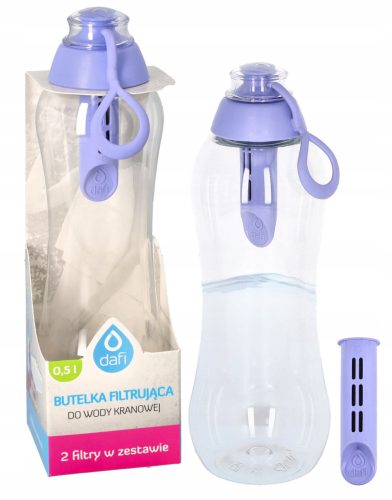  Dafi Soft Filterflasche + 2 Filter 0,5 l, lila