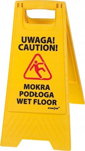 Ein Schild mit einem Wet Floor-Schild – nasser Boden