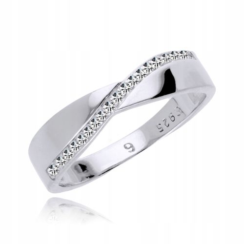  Ehering aus 925er Silber mit Zirkonen