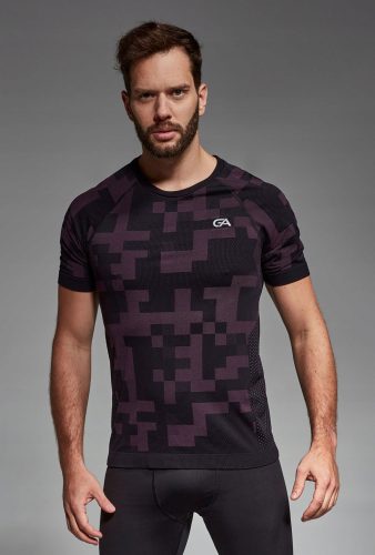  Gatta Active Breeze Black-Viol Herren-T-Shirt, Größe L