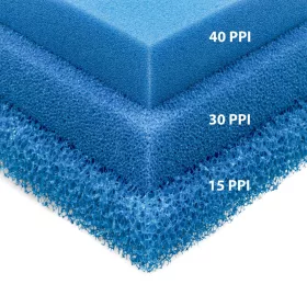  FEINKÖRNIGER FILTERSCHWAMM 10CM 25 CM PPI40