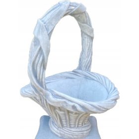  Beton-Gartenfigur, Korb, Blumentopf