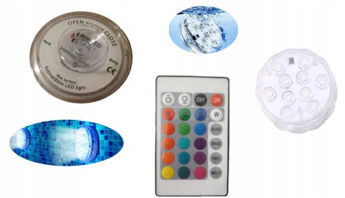  Wasserdichte RGB-LED-Sockellampe + Fernbedienung