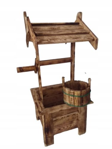  Blumenbeet-Brunnen aus Holz, Gartenbrunnen