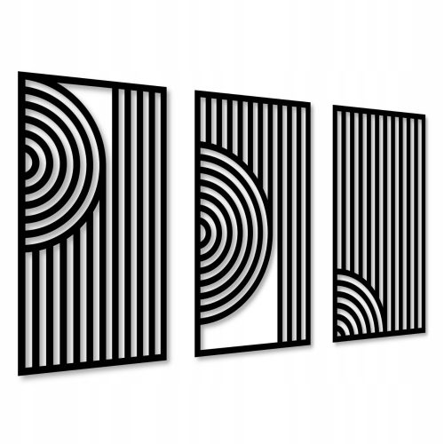 Bilder an der Wand GEOMETRISCHE 3D-WANDDEKORATION AUS HOLZPLATTEN