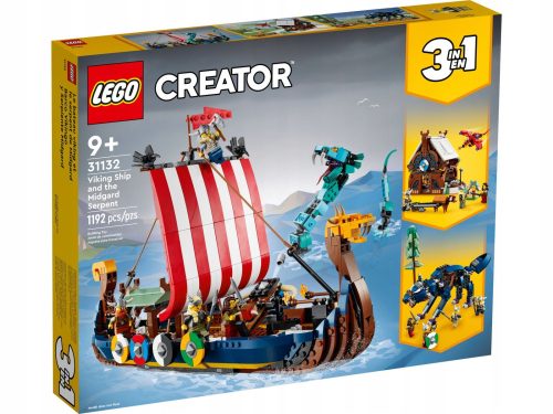  LEGO Creator 3 in 1 31132 Wikingerschiff und die Midgardschlange
