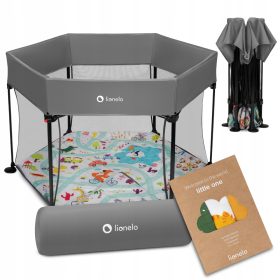    GROSSER FALTBARER Baby-Laufstall + Lionelo Roel Tasche + Lionelo BAMBOO Bambuswindel