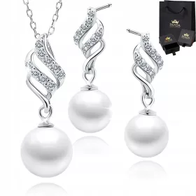  Hochzeits-Silberperlen-Schmuckset für Ehefrau