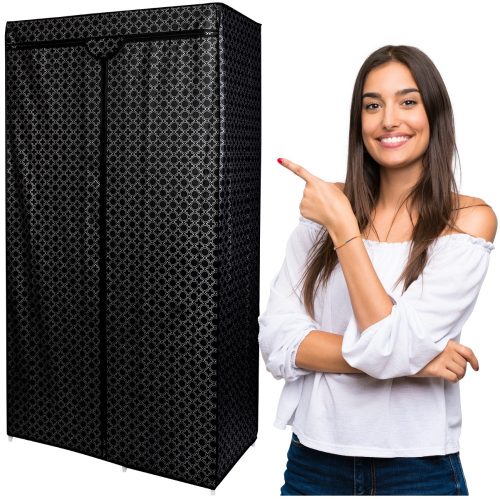  Saska Gartengarderobe 1045207 90 x 170 x 45 cm schwarz