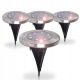  LIGHTLOGIC Einbau-Solarlampe Silber 13 cm 4 Stk.