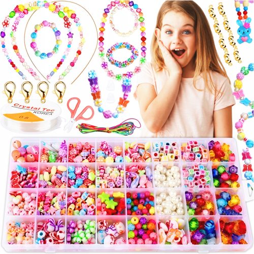  Ein Set zur Herstellung von Armbändern für Kinder, DIY-Perlen, ein Geschenk für ein Mädchen