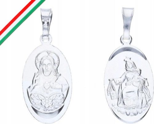  925er Silbermedaillon Skapulier der Taufe Unserer Lieben Frau als Erinnerungsgeschenk