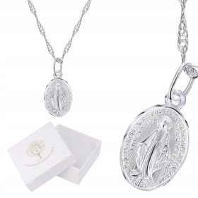    Kette Wundertätige Medaille der Kommunion Unserer Lieben Frau 925