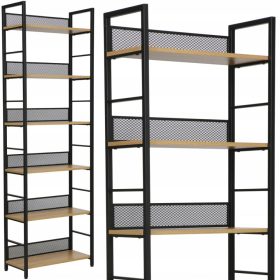    Signal Bücherregal Regale 60 cm x 187 cm x 28 cm, Eiche natur