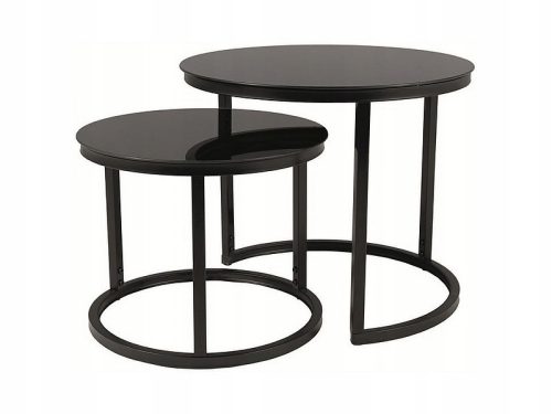  Signal Atlanta runder Tisch 53 x 53 x 45 cm schwarz